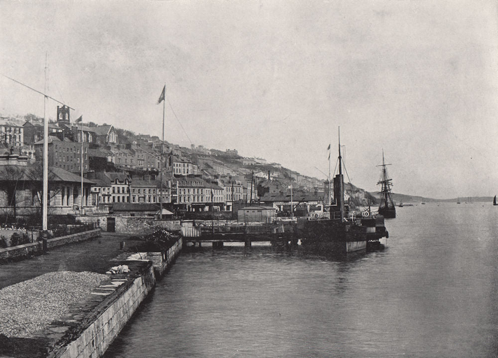 Queenstown harbour with steamers, c. 1890s